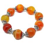 elastic orange agate bracelet