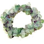 El Coral Elastic fluorite bracelet with circles of small pieces