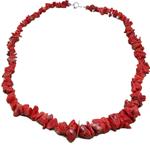 Coralli di Sardegna Necklace Sardinian Coral Escalated Chips 17-5mm and Silvered Clasp
