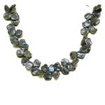 El Coral Necklace Grey Keshi Flat Pearls 12/14mm, 40gr Weight