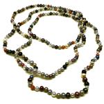 El Coral Necklace Multicoloured Pearls in Different Sizes 5-7mm, 160 cm Length