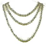 El Coral Necklace White Baroque Button Pearls 8mm, 120cm Length