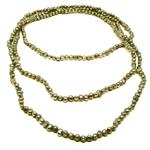 El Coral Necklace Light Green Button Pearls 4x6mm, 150cm Length