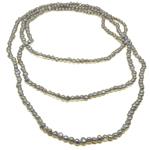 El Coral Necklace Lilac Button Pearls 4x6mm, 150cm Length