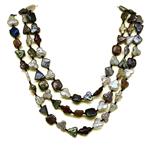 El Coral Necklace Multicoloured Pearls with Different Shapes, 140cm Length