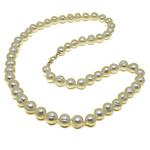 El Coral Necklace White Ringed Pearls 10mm, 64cm Length