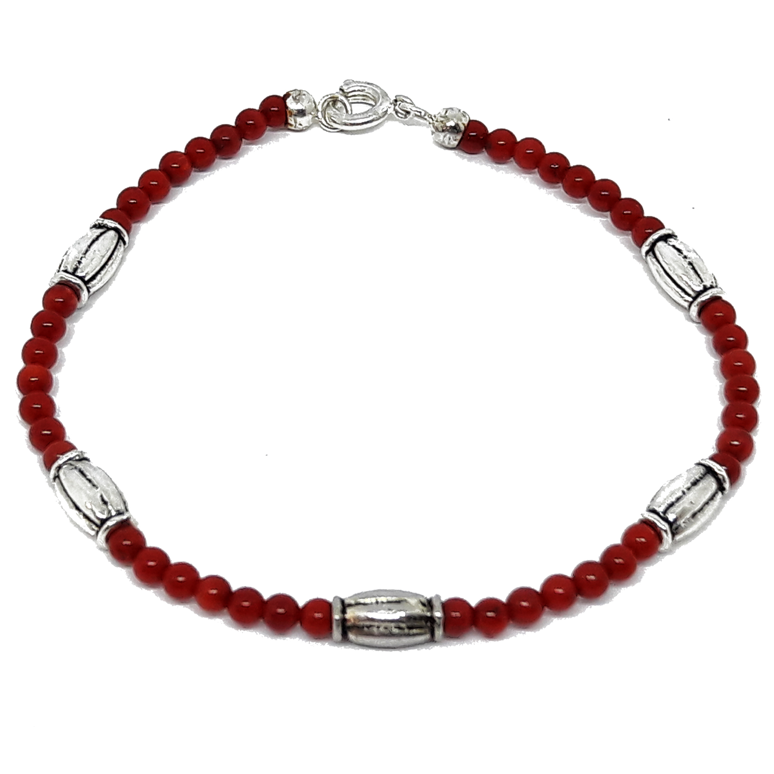 zamak and coral bracelet