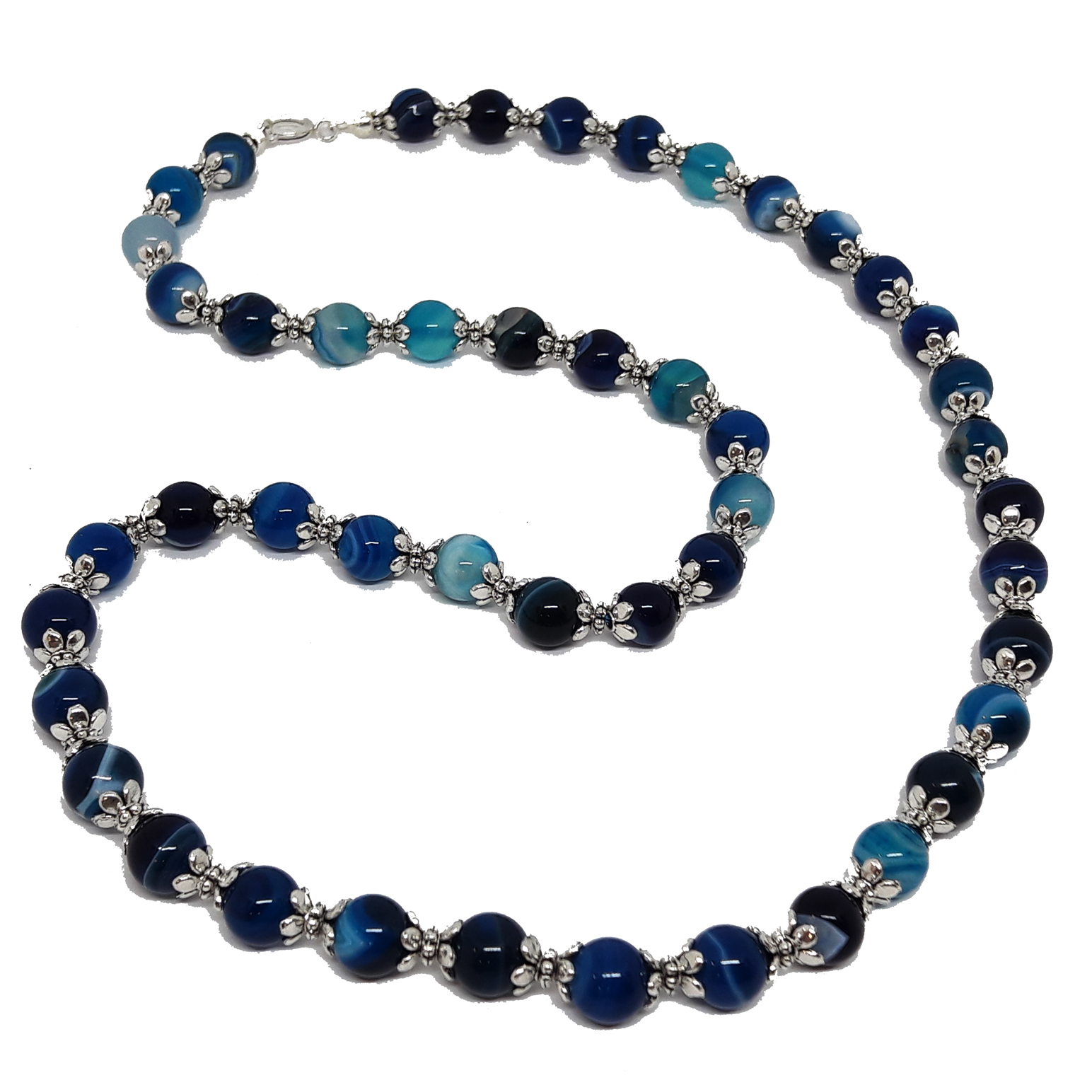 collana agata blu gemelli